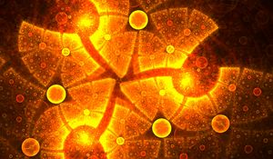 Preview wallpaper fractal, bright, circles, glare, abstraction