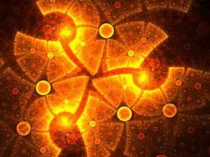 Preview wallpaper fractal, bright, circles, glare, abstraction