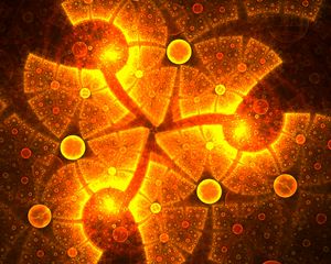 Preview wallpaper fractal, bright, circles, glare, abstraction