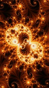 Preview wallpaper fractal, bright, glow, tangled, pattern, abstraction