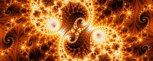 Preview wallpaper fractal, bright, glow, tangled, pattern, abstraction