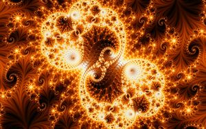 Preview wallpaper fractal, bright, glow, tangled, pattern, abstraction