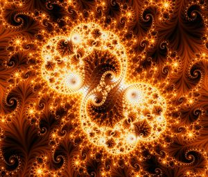 Preview wallpaper fractal, bright, glow, tangled, pattern, abstraction