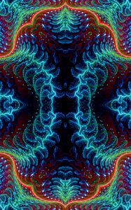 Preview wallpaper fractal, bright, tangled, glow, abstraction