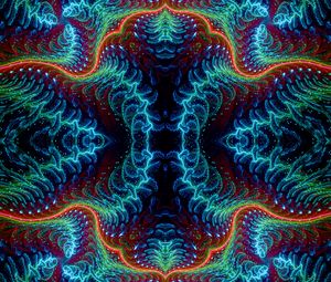 Preview wallpaper fractal, bright, tangled, glow, abstraction