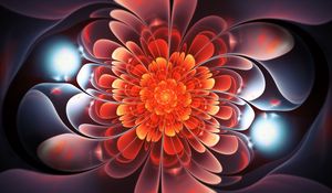 Preview wallpaper fractal, bright, twisted, glow, spiral, abstraction