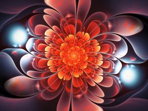 Preview wallpaper fractal, bright, twisted, glow, spiral, abstraction