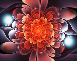 Preview wallpaper fractal, bright, twisted, glow, spiral, abstraction