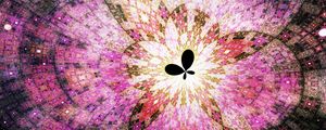 Preview wallpaper fractal, butterfly, abstraction, pink