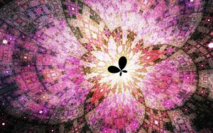 Preview wallpaper fractal, butterfly, abstraction, pink