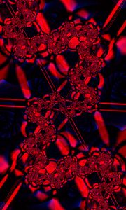 Preview wallpaper fractal, chain, abstraction, red