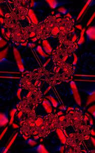 Preview wallpaper fractal, chain, abstraction, red