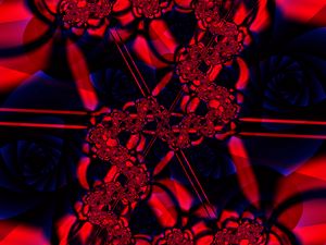 Preview wallpaper fractal, chain, abstraction, red