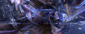 Preview wallpaper fractal, chaos, abstraction, blue