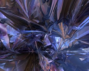 Preview wallpaper fractal, chaos, abstraction, blue