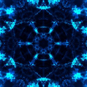 Preview wallpaper fractal, circle, pattern, blue