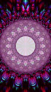 Preview wallpaper fractal, circle, pattern, distortion, multicolored