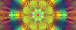 Preview wallpaper fractal, circle, rays, pattern, colorful