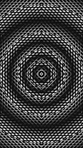 Preview wallpaper fractal, circles, abstraction, black and white