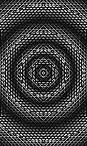 Preview wallpaper fractal, circles, abstraction, black and white