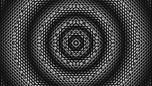 Preview wallpaper fractal, circles, abstraction, black and white