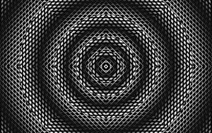 Preview wallpaper fractal, circles, abstraction, black and white