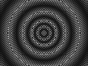 Preview wallpaper fractal, circles, abstraction, black and white