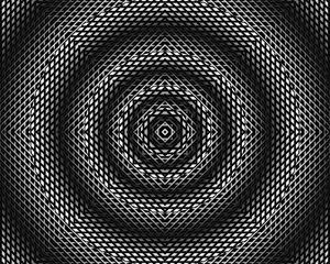Preview wallpaper fractal, circles, abstraction, black and white