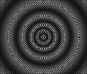 Preview wallpaper fractal, circles, abstraction, black and white