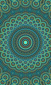 Preview wallpaper fractal, circles, abstraction, green