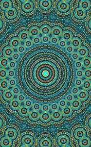 Preview wallpaper fractal, circles, abstraction, green