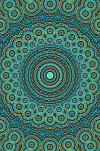 Preview wallpaper fractal, circles, abstraction, green