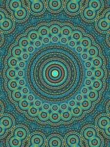 Preview wallpaper fractal, circles, abstraction, green