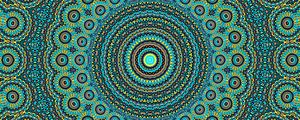 Preview wallpaper fractal, circles, abstraction, green