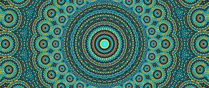 Preview wallpaper fractal, circles, abstraction, green