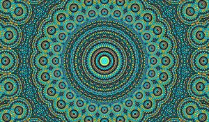 Preview wallpaper fractal, circles, abstraction, green