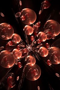 Preview wallpaper fractal, circles, balls, form, flight
