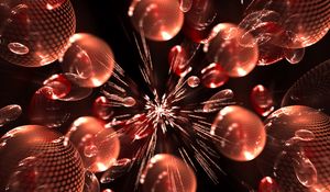 Preview wallpaper fractal, circles, balls, form, flight