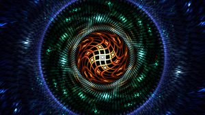 Preview wallpaper fractal, circles, glare, distortion, abstraction
