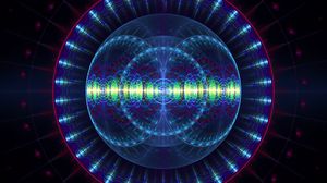 Preview wallpaper fractal, circles, glow, abstraction