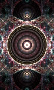 Preview wallpaper fractal, circles, glow, pattern, abstraction