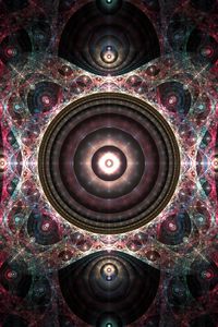 Preview wallpaper fractal, circles, glow, pattern, abstraction