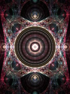 Preview wallpaper fractal, circles, glow, pattern, abstraction