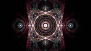 Preview wallpaper fractal, circles, glow, pattern, abstraction