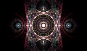Preview wallpaper fractal, circles, glow, pattern, abstraction
