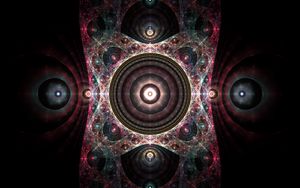 Preview wallpaper fractal, circles, glow, pattern, abstraction