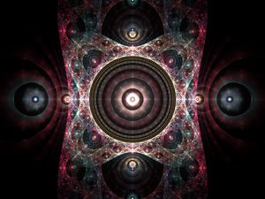 Preview wallpaper fractal, circles, glow, pattern, abstraction