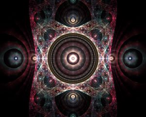 Preview wallpaper fractal, circles, glow, pattern, abstraction