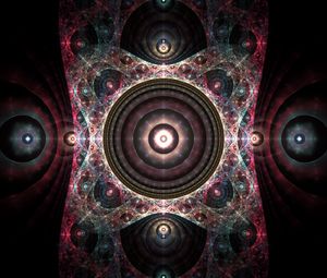 Preview wallpaper fractal, circles, glow, pattern, abstraction