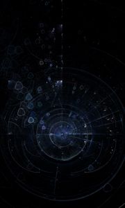 Preview wallpaper fractal, circles, hearts, lines